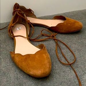 BP - Lace up Flats - Suede